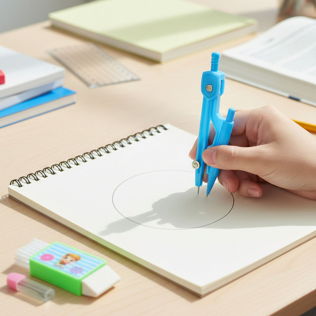 Compact kids compass mini set for accurate circle drawing