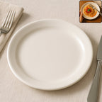 Lightweight 23 cm plastic round plate perfect for casual dining