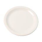 Stackable white plastic round plate 23 cm for kitchen use