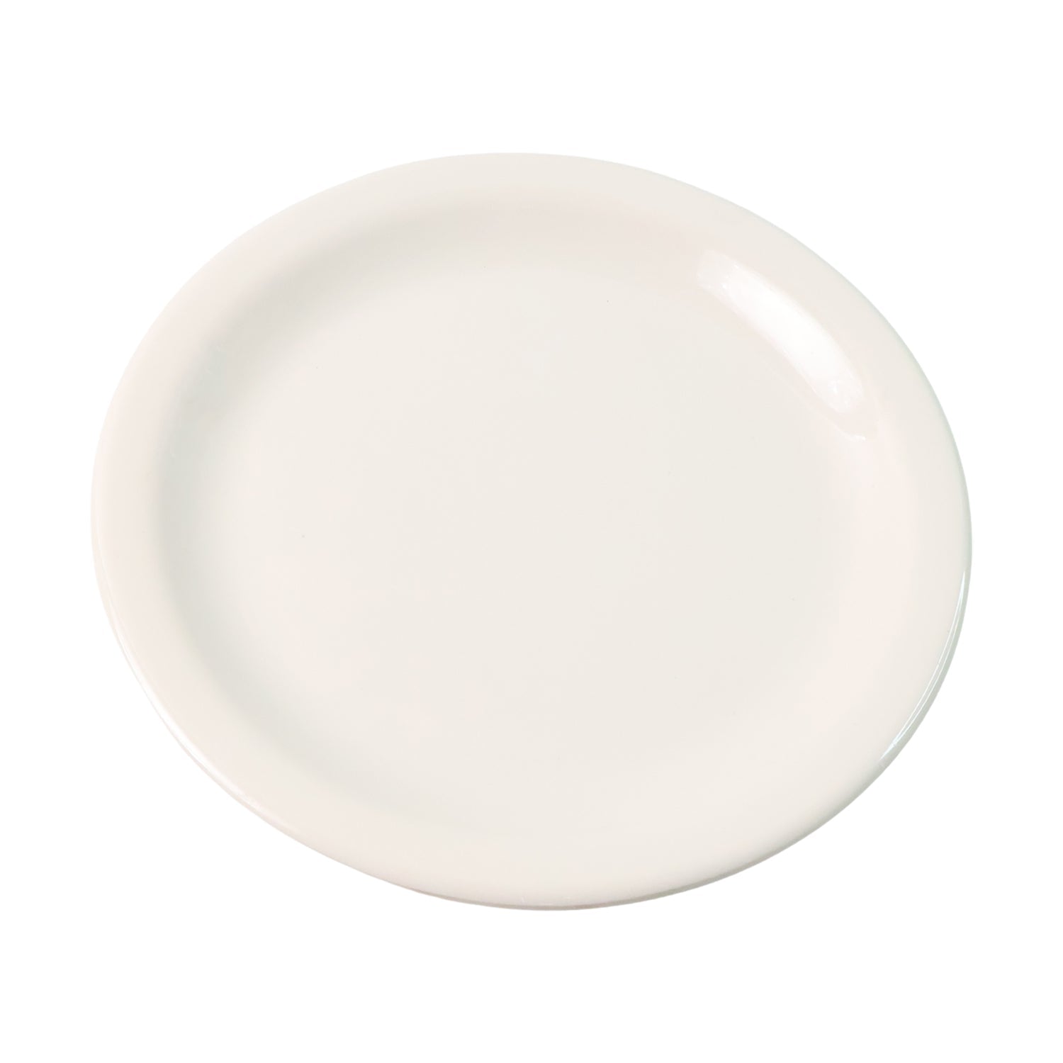 Stackable white plastic round plate 23 cm for kitchen use