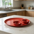Kitchen serving plates and bowls for casual dining