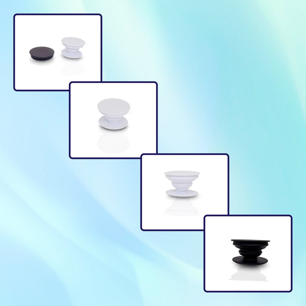 Versatile phone back stand showcasing its double design for multiple uses.