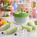Usage of plastic ice candy popsicle maker with frozen popsicles ready to enjoy
