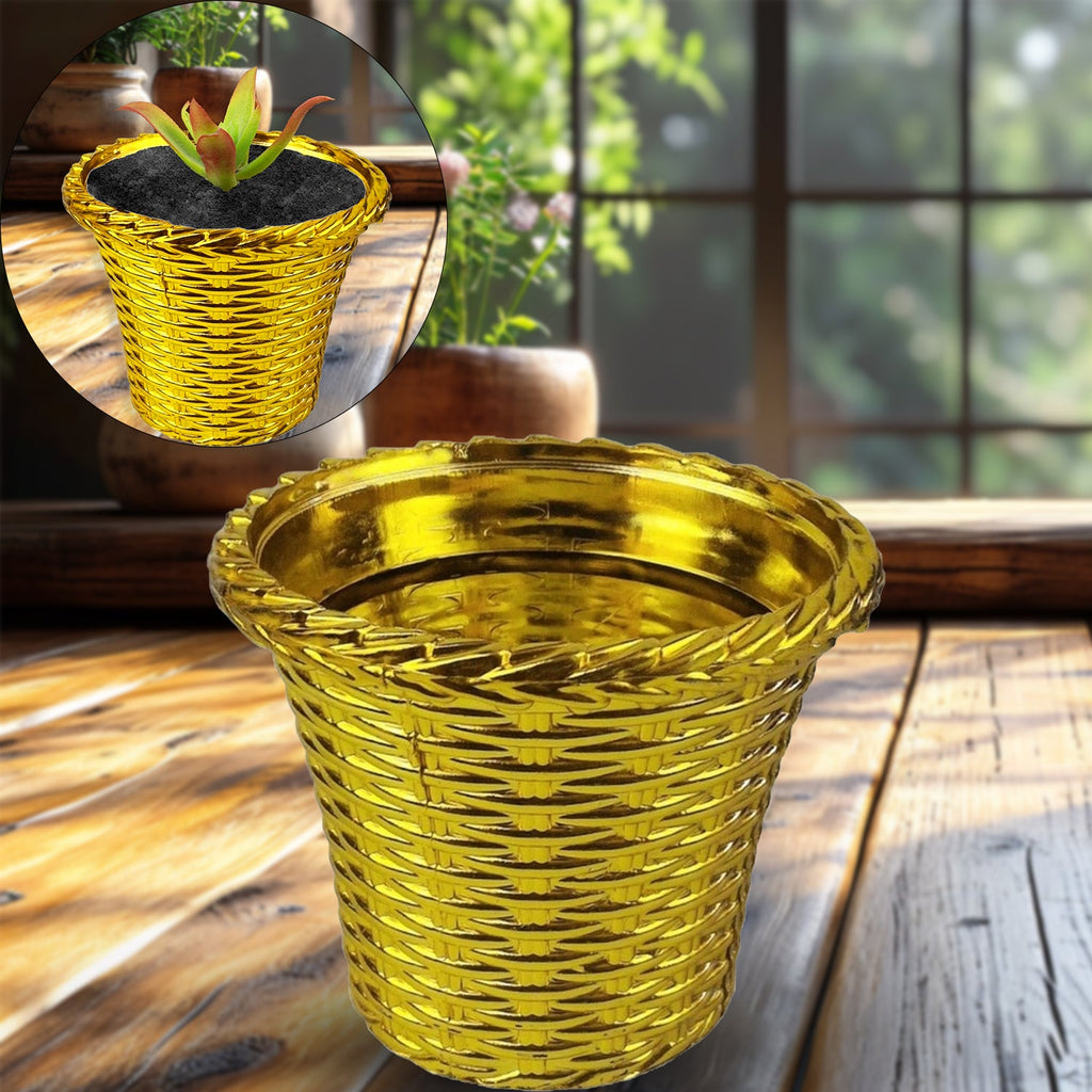 Lightweight plastic Valencia flower pot suitable for indoor use