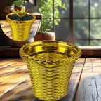 Lightweight plastic Valencia flower pot suitable for indoor use