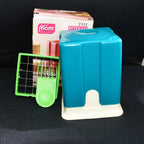 Green handled potato chipper cutter designed for home kitchen use