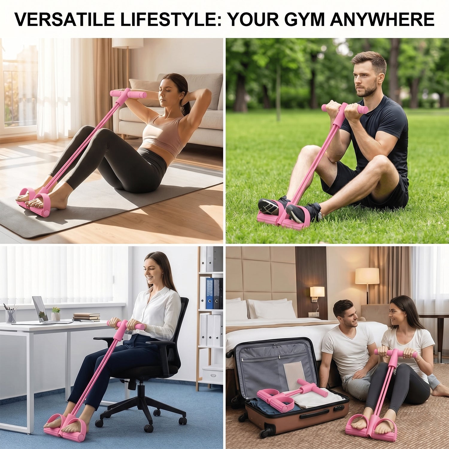 Yoga resistance band for stretching and flexibility