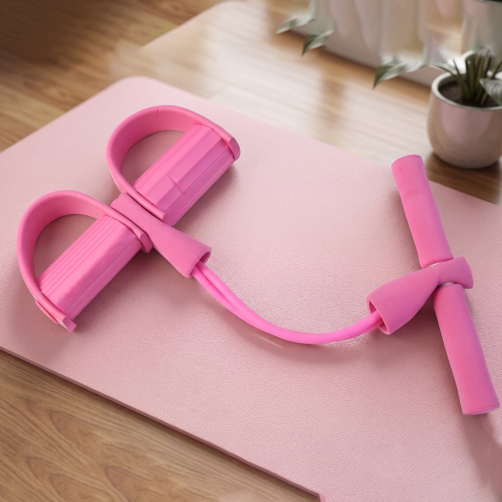 Active use of pull rope resistance exerciser for full body workout