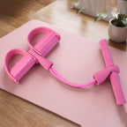Active use of pull rope resistance exerciser for full body workout
