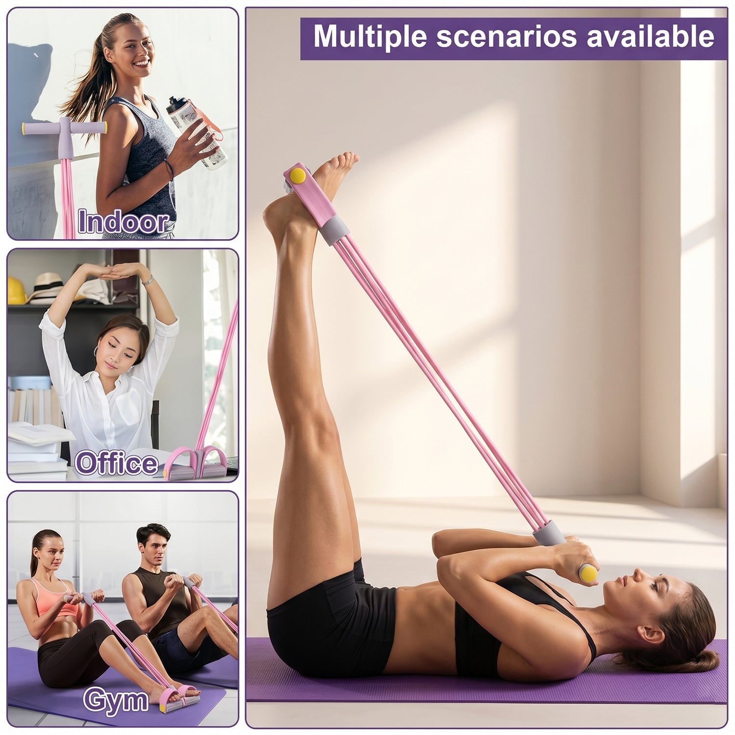 Easy-to-use exercise pull rope for daily fitness routines