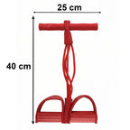 Dimensions of pull rope exerciser highlighting size and portability.