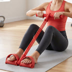 In-use shot of the resistance exerciser demonstrating workout motion.