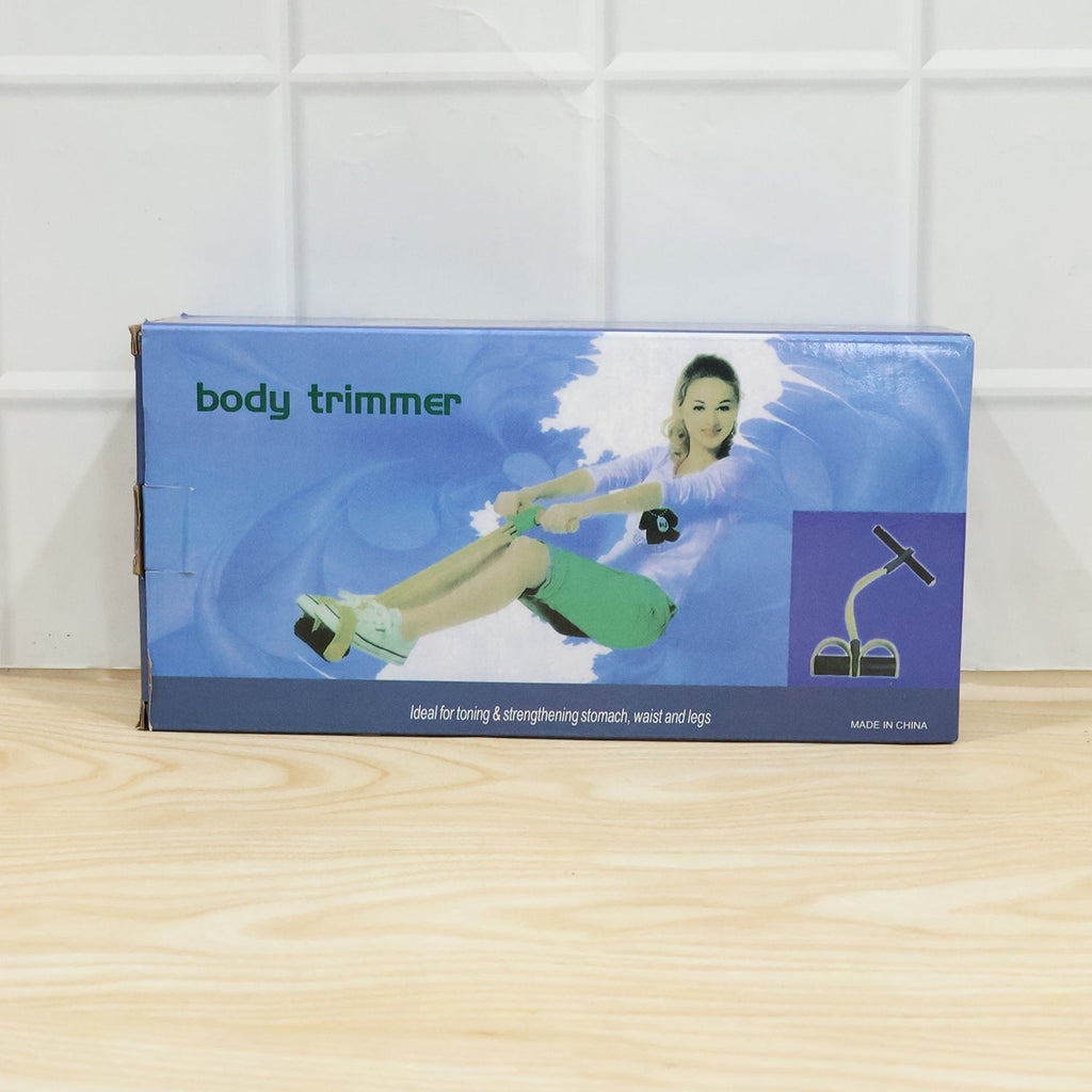 Packaging image of pull rope resistance exerciser for convenient storage.
