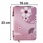 Durable synthetic leather cosmetic pouch for travel convenience