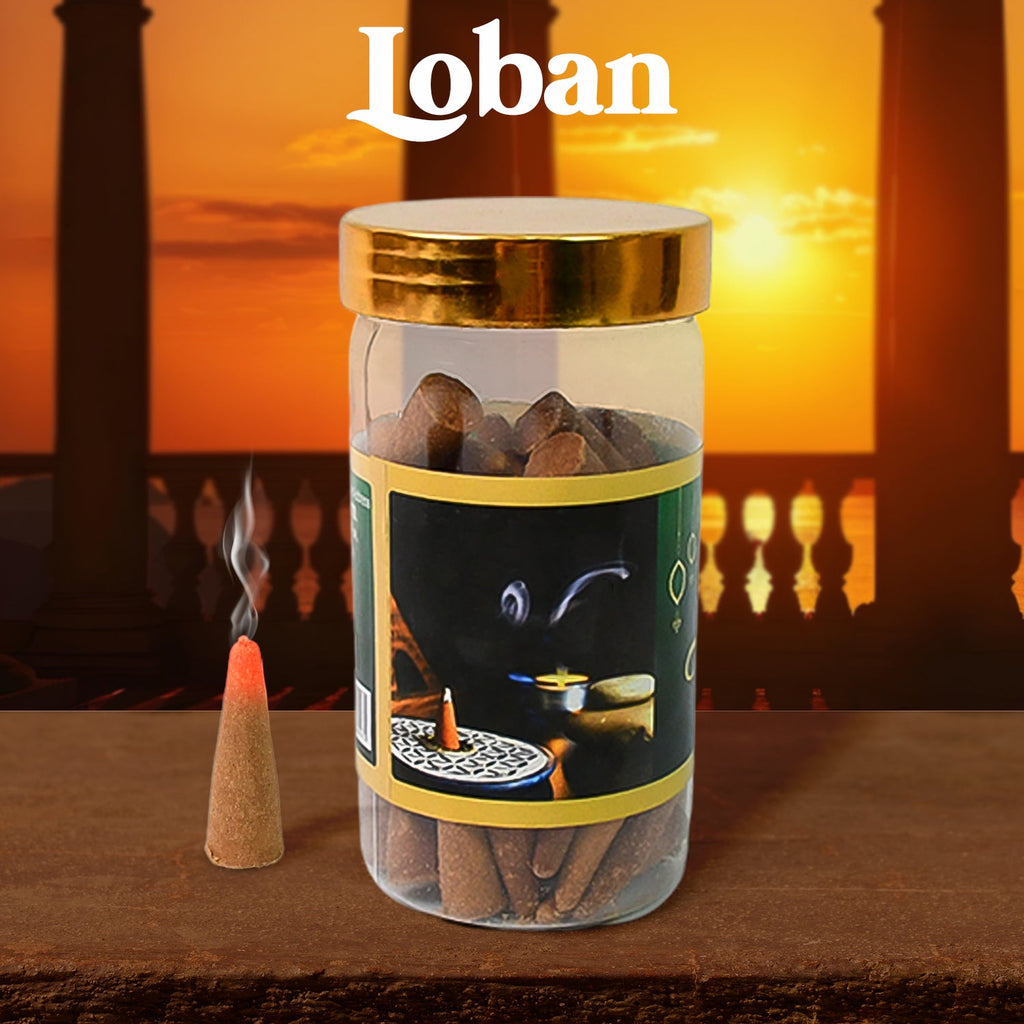 Lit dhoop cones creating a serene spiritual ambiance during meditation.