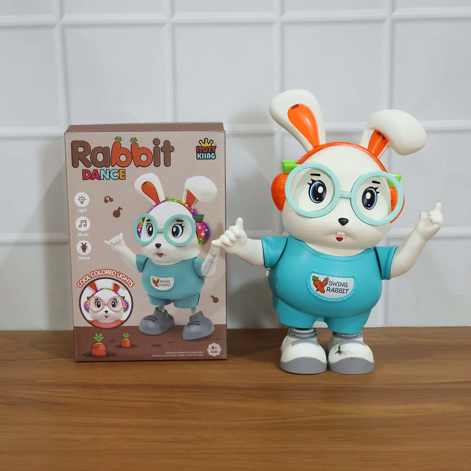 Interactive musical rabbit toy for toddlers