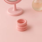Soft no-metal elastic hair bands arranged in vibrant colors