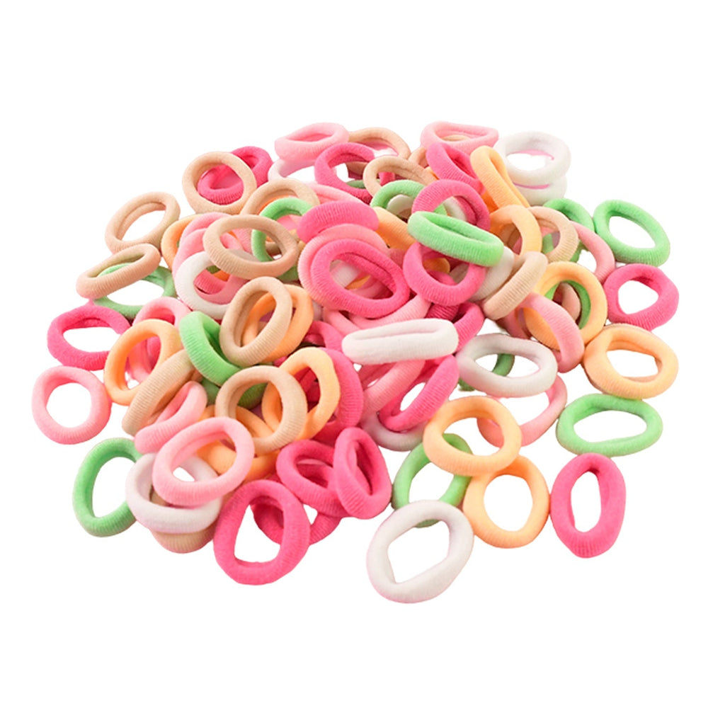 Multicolor soft elastic hair ties ideal for ponytails and braids in kids
