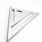 Detailed view of the BoltForce Rafter Square's scales, ideal for accurate woodworking.
