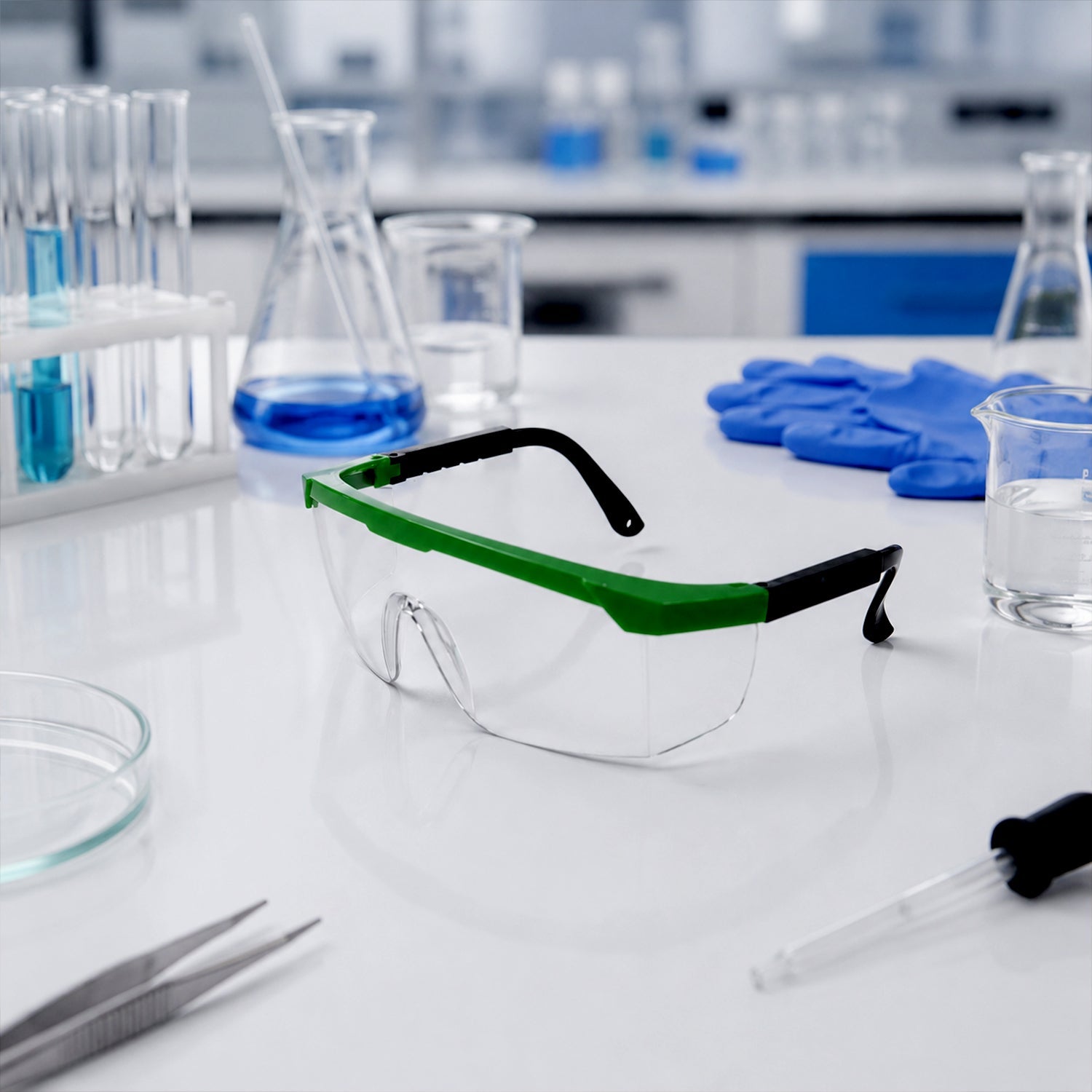 Safety goggles with durable frame and adjustable fit