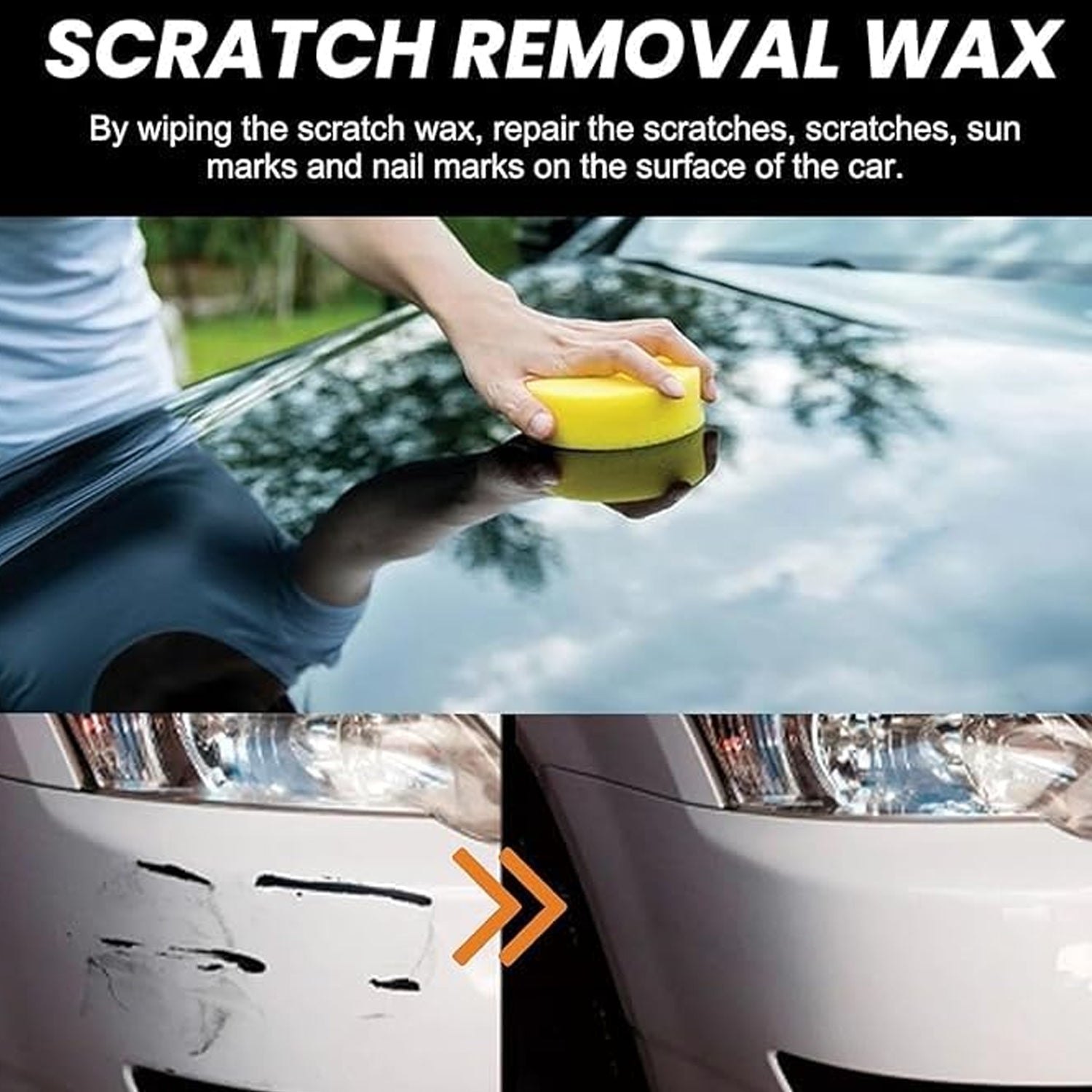  Car Scratch Removal Wax 60ml with product specifications shown