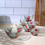 Dishwasher-safe glass bowls, highlighting their easy cleaning and durability.