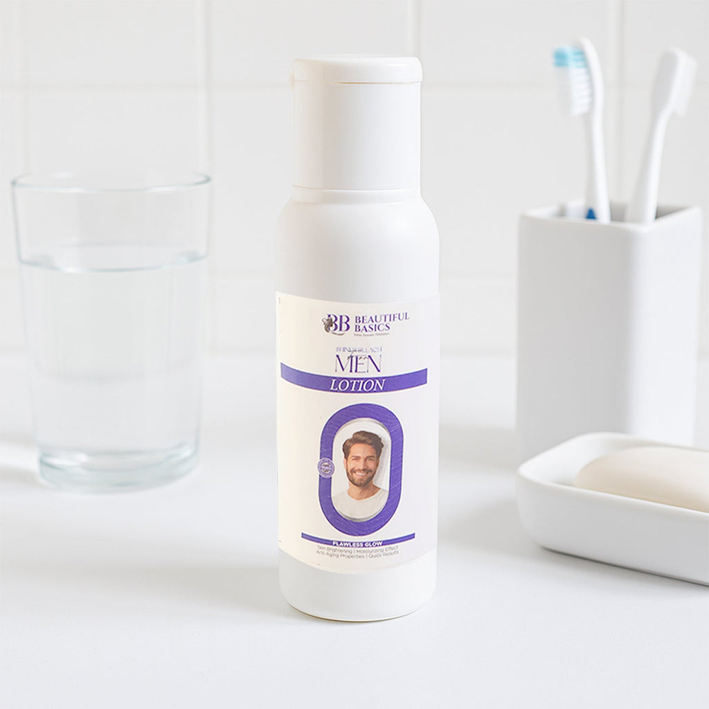 Bleach kit lotion and mixing tray for men's beard and body hair bleaching
