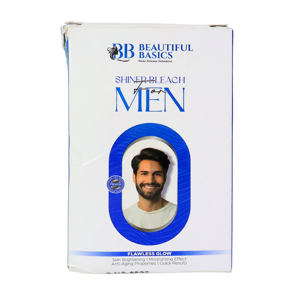 Silver sparkle bleach cream enhancing men's skin lightening effect