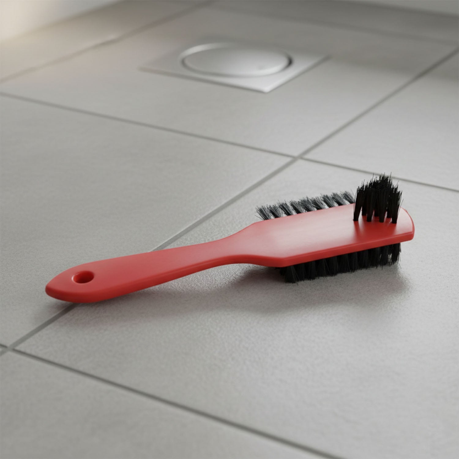 Shoe cleaning brush with attached handle for effective footwear care