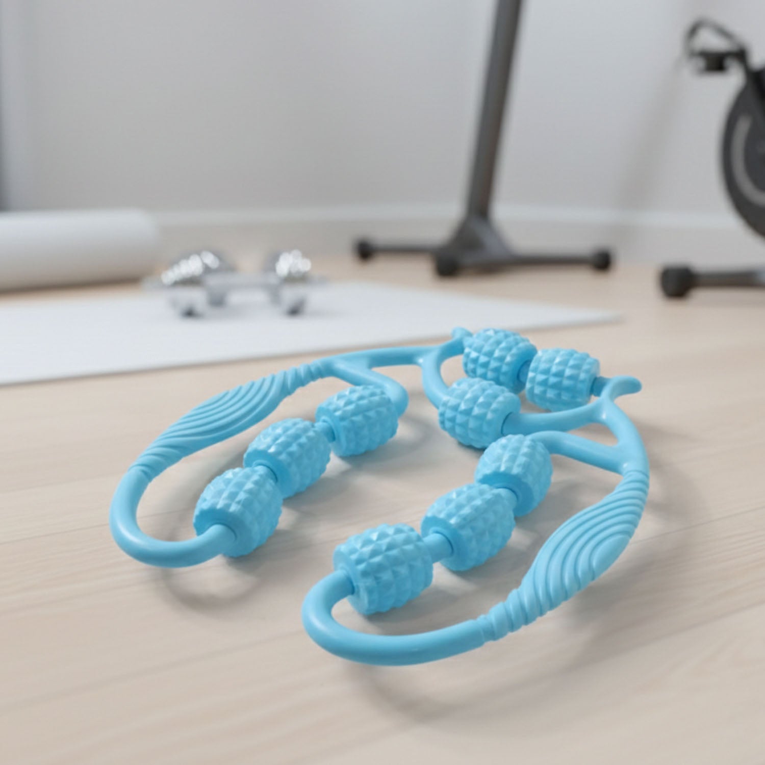 Massage roller providing targeted relief to leg muscles