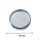 Size comparison of silver round blind spot mirrors