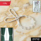 Decorative curtain holder rope for window drapes
