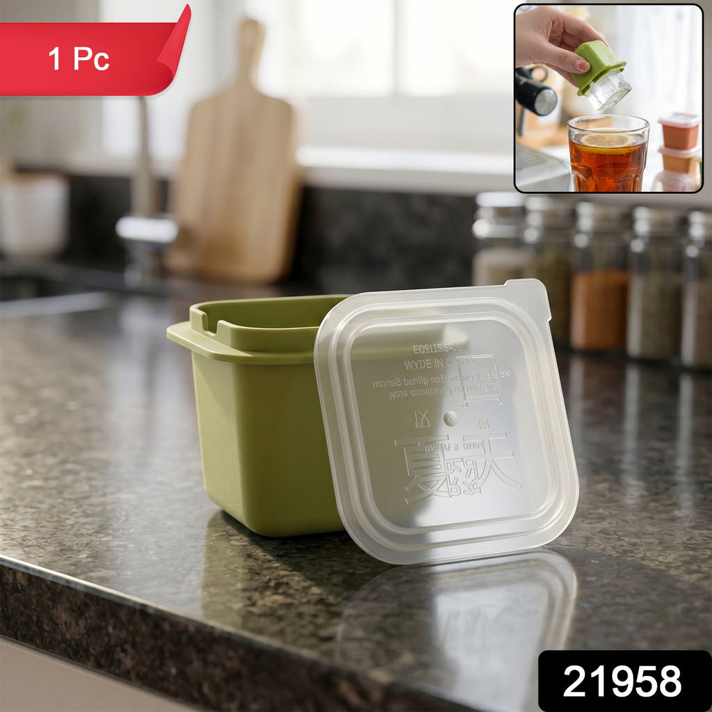 Stackable plastic storage box with secure lid for kitchen organization