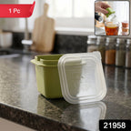 Stackable plastic storage box with secure lid for kitchen organization
