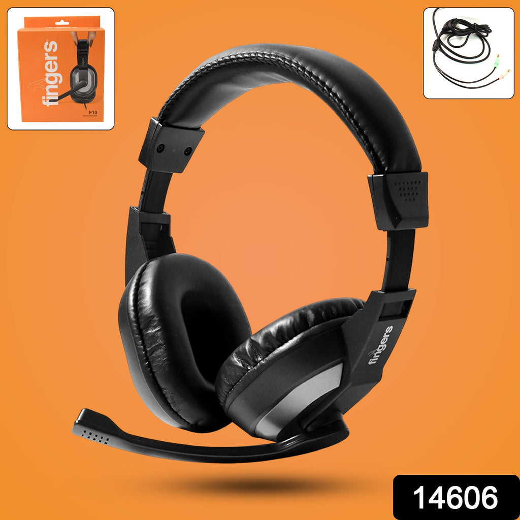 Wired PC headset with noise isolating mic for clear audio