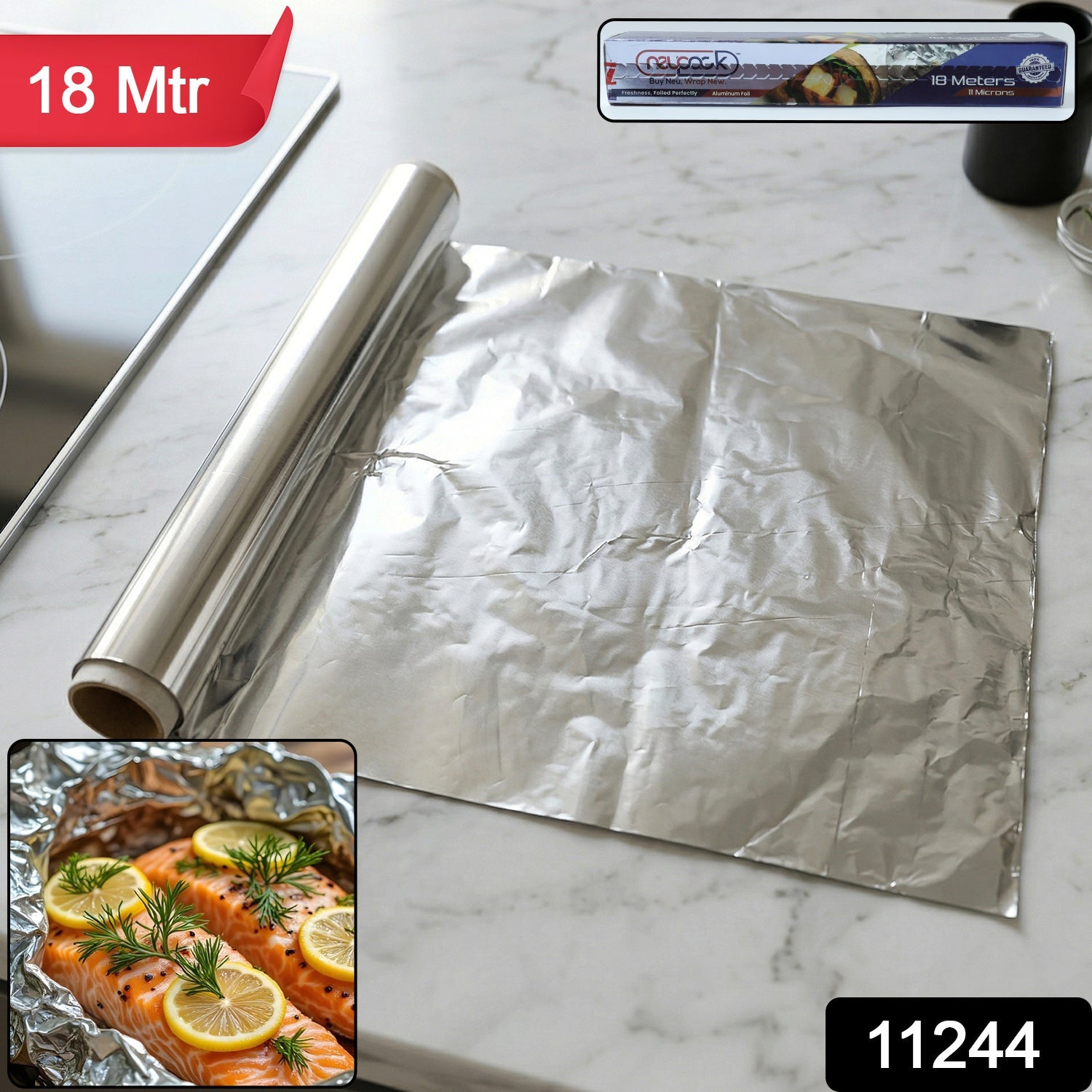 Aluminium foil roll for food wrapping and baking