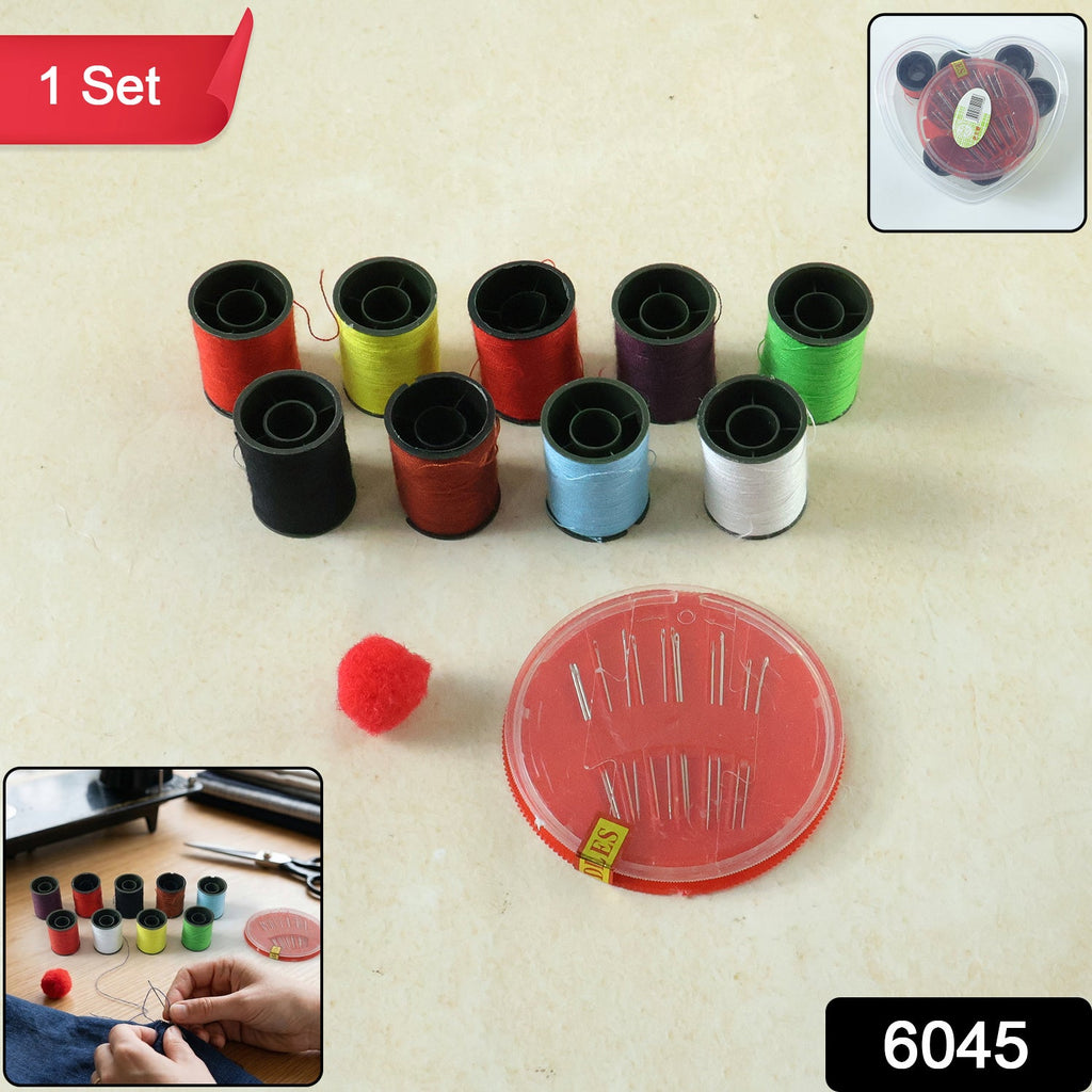 Travel sewing repair kit in compact organized case