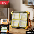 Rechargeable outdoor solar flood light with bright LED panels