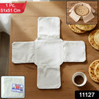 Foldable chapati cover showing traditional roti wrapping style