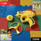 Child-friendly flying disc launcher toy for active outdoor fun