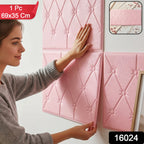 Cushioned pink foam wall sticker for easy wall decoration