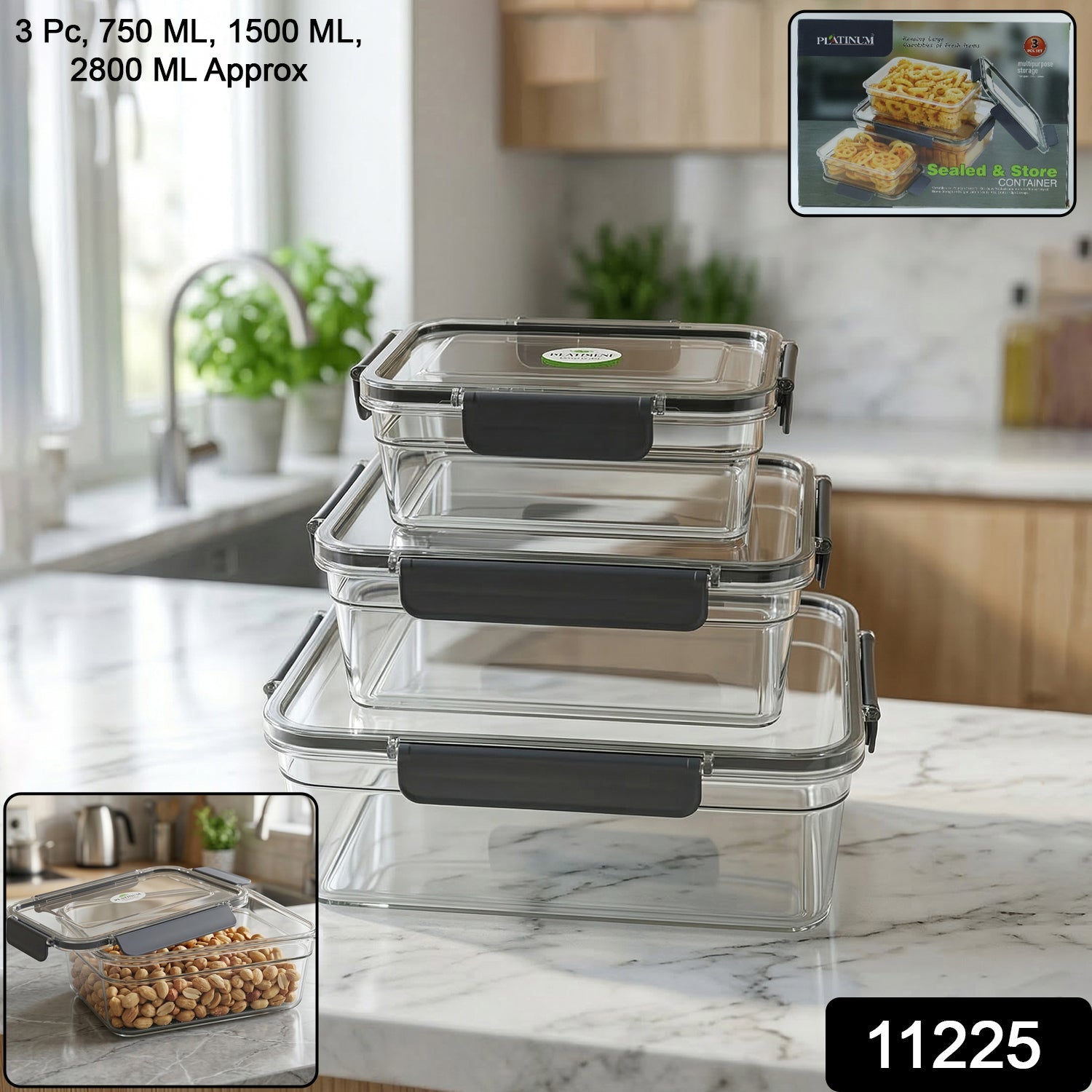 Food storage box for fruits and dry snacks