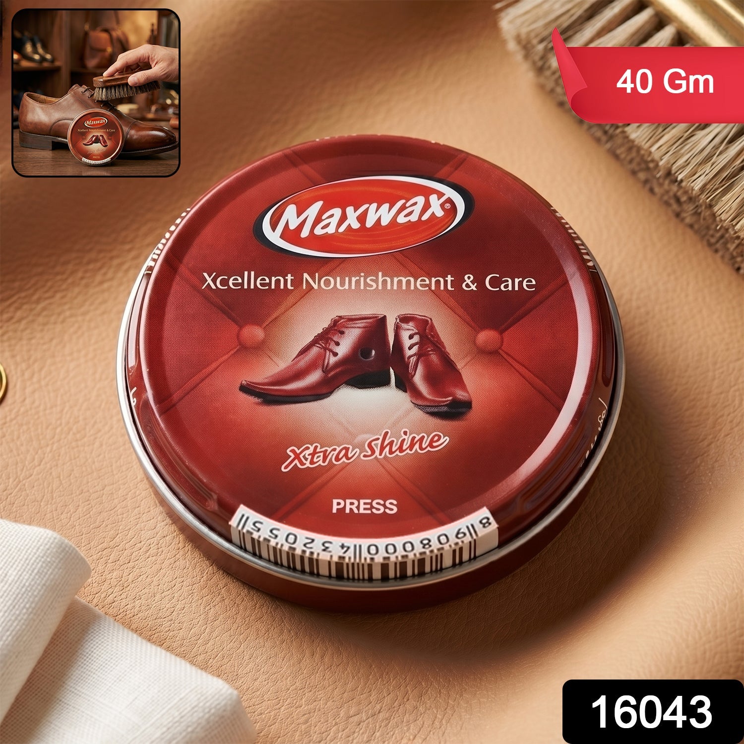 Maxwax leather shoe polish cream for nourishing and shining