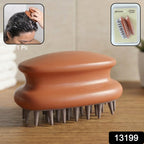 Ergonomic scalp massage brush with comfortable grip for shampooing