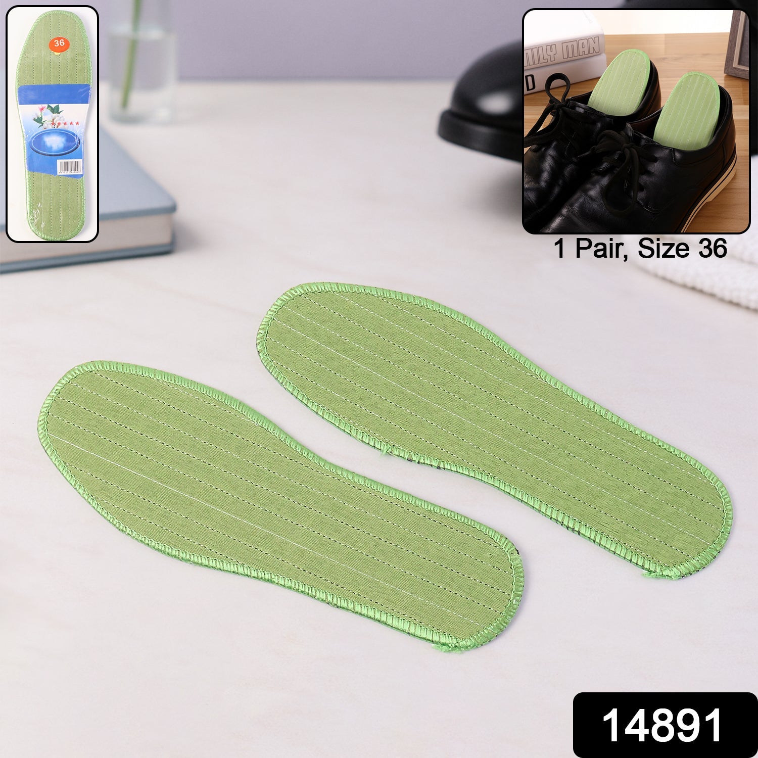 Durable stitched shoe pads for foot support in Size 36 footwear