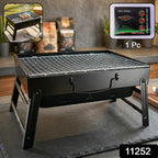 Foldable outdoor barbecue grill stove for camping and picnics