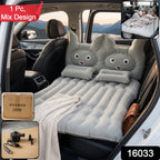 Portable inflatable car mattress for camping and road trips