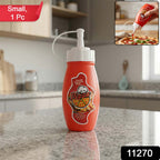 Plastic condiment squeeze bottle, easy to handle