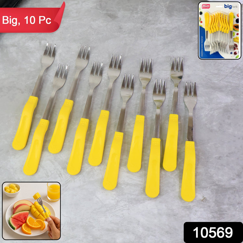 Large stainless steel big fork with rust-resistant finish