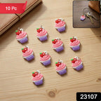 Cute cupcake themed keychain accessory for decoration